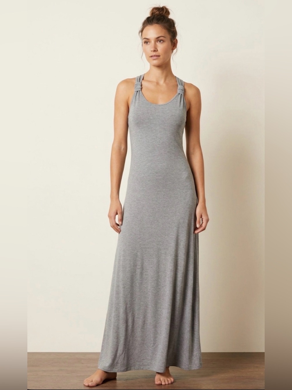 Just Love Heather Gray Sleeveless Maxi Dress size xl NWT